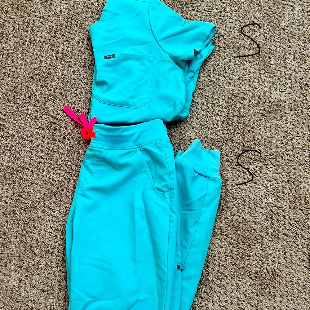 Limited edition Figs neon blue scrubs